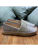 Dior Granville Espadrilles in Multicolor Metallic Thread Embroidered Cotton 2021