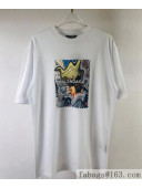 Balenciaga Cotton T-shirt BT61904 White 2021(For Women and Men)