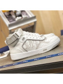 Dior B27 High-Top Sneakers in White and Grey Calfskin 2020 (For Women and Men)