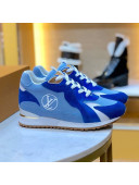 Louis Vuitton Run Away Suede LV Circle Sneakers Blue 2020