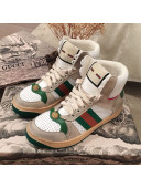 Gucci Screener Perforated Leather High-top Sneaker Green 2019 (For Women and Men)