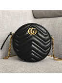 Gucci GG Marmont Mini Round Shoulder Bag 550154 Black 2019