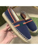 Gucci Epilogue Canvas Web Espadrilles Navy Blue 2021 (For Women and Men)