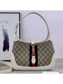 Gucci Jackie 1961 GG Canvas Small Hobo Bag 636706 White 2020