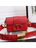 Dior 30 Montaigne Mini Box Shoulder Bag in Red Box Calfskin 2021