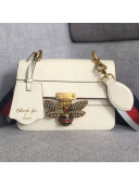 Gucci Queen Margaret Leather Shoulder Bag 476542 White 2018