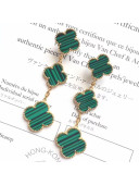 VanCleef&Arpels Magic Alhambra Three Clovers Earrings Stripes Green 2018