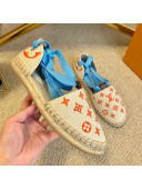 Louis Vuitton Starboard Monogram Canvas Espadrilles with Ankle Laces Blue 2021