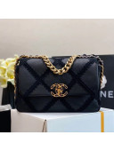 Chanel Crochet Quilted Calfskin 19 Flap Bag AS1160 Black 2020