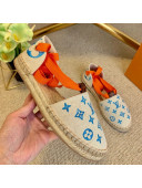 Louis Vuitton Starboard Monogram Canvas Espadrilles with Ankle Laces Orange 2021