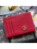 Gucci GG Marmont Leather Card Case 574804 Red 2019