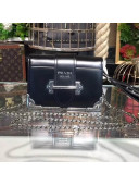 Prada Cahier Brushed Calfskin Clutch Bag 1BH018 Black 2018