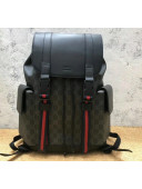 Gucci Soft GG Supreme Backpack 495563 Black/Grey 2018