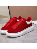 Alexander Mcqueen Suede and Calfskin Sneakers Red 2021