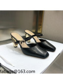 Dior Rhodes Calfskin Slingback Pumps Black 2021 111586