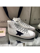 Golden Goose Francy Sneakers in White Leather with Shearling Lining and Black Star 2021