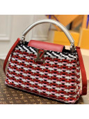 Louis Vuitton Rattan Woven Capucines MM Bag Red 2021