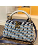 Louis Vuitton Rattan Woven Capucines BB Bag Blue 2021