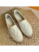 Louis Vuitton LV Grained Leather Espadrilles White 2021