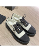 Chanel Nylon and Patent Calfskin Lace-ups G38081 White/Black 2021