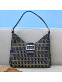 Fendi Vintage Baguette FF Shoulder Bag 8320 Blue 2021