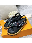 Louis Vuitton Pool Pillow Comfort Down Sandals Navy Blue 2021 111777