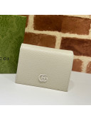 Gucci GG Marmont Leather Card Case Wallet 456126 White 2021 