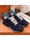 Louis Vuitton Run Away SuedeSneakers Navy Blue 2021 02