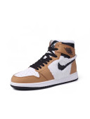 Nike WMNS AJ1 High-Top Sneakers in Calfskin and Wool Brown 2020