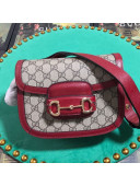 Gucci GG Canvas 1955 Horsebit Mini Shoulder Bag 602205 Red 2019