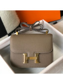 Hermes Constance Bag 18/23cm in Eosom Leather Elephant Grey/Gold 2021