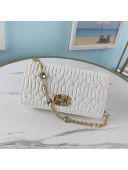 Miu Miu Crystal Cloque Nappa Leather Mini Bag 5DH044 White/Gold 2021