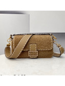 Fendi Baguette Medium Bag in Beige Sheepskin Wool 2021 8510