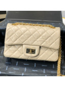 Chanel Quilted Aged Calfskin Small 2.55 Flap Bag A37586 Beige 2019