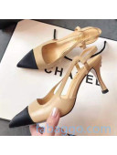 Chanel Lambskin Medium Heel Slingback Pumps 02 Beige 2020