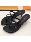 Louis Vuitton Satin and Calfskin Citizen Thong Sandal Black 2020