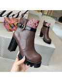 Louis Vuitton Star Trail Since 1854 and Calfskin Short Boots Dark Brown/Burgundy 2020