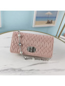 Miu Miu Crystal Cloque Nappa Leather Mini Bag 5DH044 Light Pink 2021