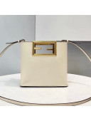 Fendi Way Leather Small Tote Bag White 2021 8506S