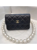 Chanel Quilted Lambskin Waist Bag/Clutch with Chain AP1898 Black 2020 TOP