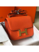 Hermes Constance Bag 18/23cm in Eosom Leather Orange/Gold 2021