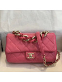 Chanel Quilted Lambskin Medium Flap Bag with Resin Chain AS1353 Pink 2019