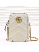 Gucci GG Marmont Mini Bag 598597 White 2019