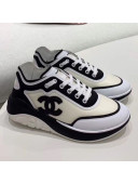 Chanel Lycra and Mesh Patchwork Sneakers G34763 White 2019