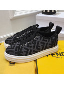 Fendi Rise FF Canvas Sneakers Grey 2021