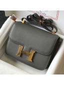 Hermes Constance Bag 23cm in Epsom Leather Metallic Grey/Gold 2021