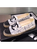 Chanel CC Weave Espadrilles White/Black 2019