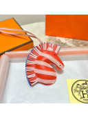 Hermes Geegee Savannah Lambskin Zebra Bag Charm and Key Holder Red/Pink/Blue 2022 14