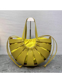 Bottega Veneta Medium The Shell Pouch Cut out Shoulder Bag Yellow 2020