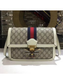 Gucci Queen Margaret GG Supreme Medium Shoulder Bag 524356 White 2018